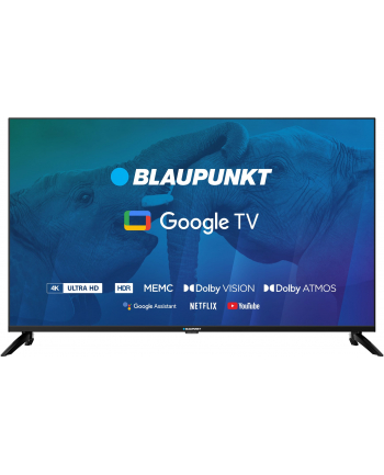 TV 43''; Blaupunkt 43UBG6000S 4K Ultra HD LED, GoogleTV, Dolby Atmos, WiFi 2,4-5GHz, BT, czarny