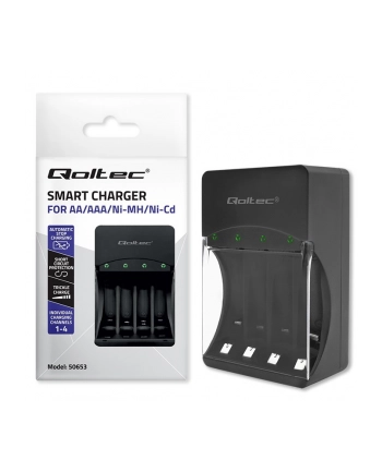 qoltec Ładowarka do akumulatorków Ni-MH typu R03/AAA R6/AA | 300mA nr 1