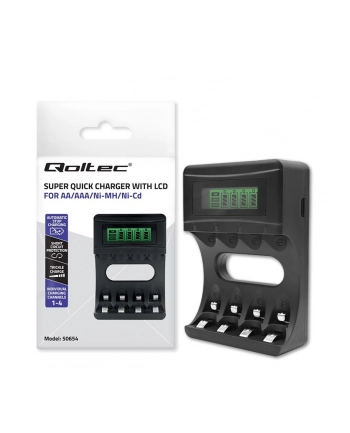 qoltec Ładowarka do akumulatorków Ni-MH typu R03/AAA R6/AA | 1800mA nr 2