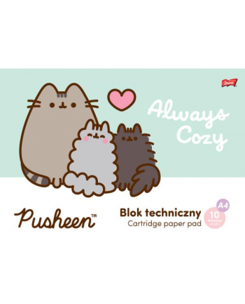 majewski Blok techniczny A4 10 kartek okładka kredowana PUSHEEN p10  cena za 1 sztukę