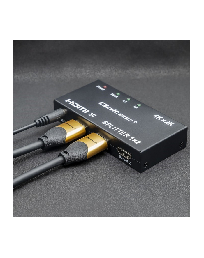 qoltec Aktywny rozdzielacz Splitter 2 x HDMI 4K x 2K | 3.4Gb/s główny