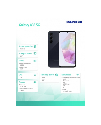 samsung Smartfon GALAXY A35 DS5G 6/128GB Enterprise Czarny