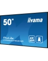 iiyama Monitor wielkoformatowy 49.5 cala LH5060UHS-B1AG matowy 24h/7 500(cd/m2) VA 3840 x 2160 UHD(4K) System Android.11 Wifi CMS(iiSignage2) - nr 78