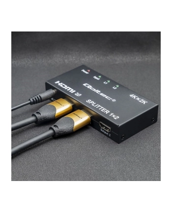 qoltec Aktywny rozdzielacz Splitter 2 x HDMI 4K x 2K | 3.4Gb/s nr 1