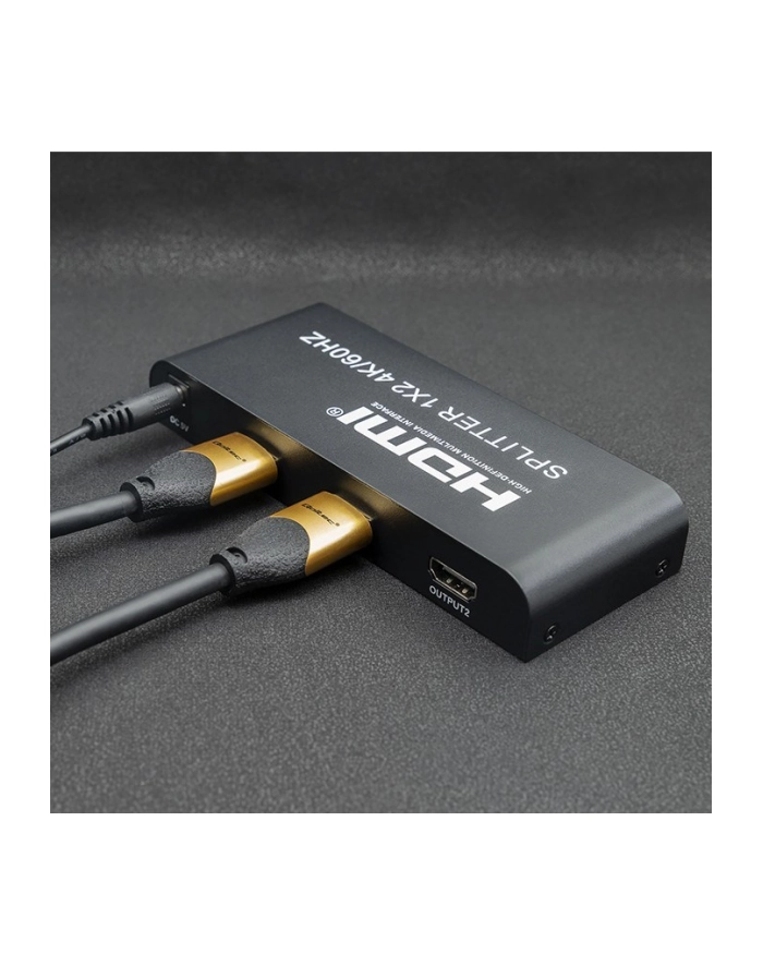 qoltec Aktywny rozdzielacz Splitter 2 x HDMI 4K x 2K | 6Gb/s | 60Hz główny