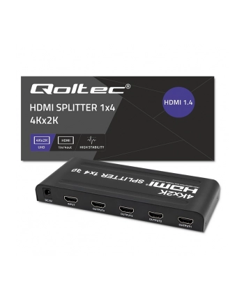 qoltec Aktywny rozdzielacz Splitter 4 x HDMI 4K x 2K | 3.4Gb/s nr 2