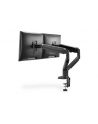 no name Ramię biurkowe podwójne (zacisk) 2xLCD max 32'';max 2x 9kg uchylno-obczerwonyowe czarny - nr 44