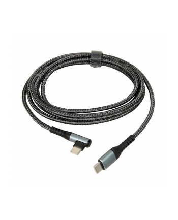 IBOX USB-C Cable 100W 2m Black 90-degree connector