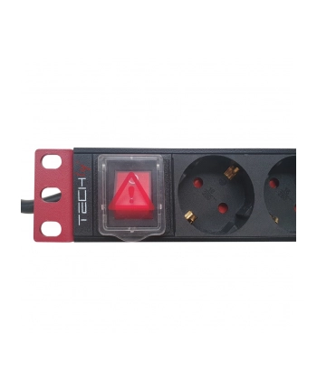 TECHLY Listwa zasilająca Rack 1U 9x gniazdo Schuko włącznik 2m nr 1