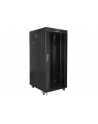 Szafa instalacyjna stojąca 19'' 27U 800x1200 Drzwi Szklane czarna Lanberg (flat pack) LCD - nr 15