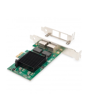digitus Karta sieciowa przewodowa PCI Express 2x RJ45 Gigabit 10/100/1000Mbps Low Profile