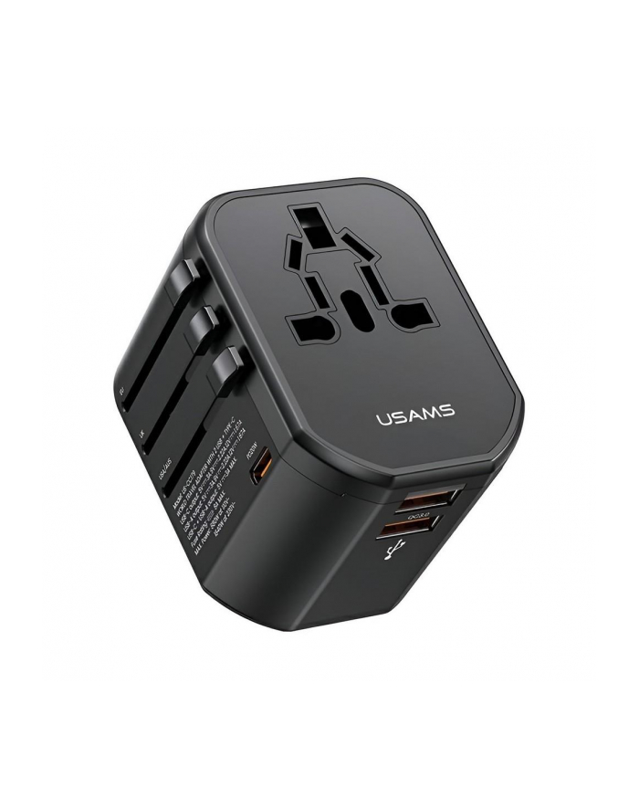 Ładowarka sieciowa Usams T59 Adapter podróżny US/AU/(wersja europejska)/UK 20W 4w1 2xUSB+1xUSB-C główny