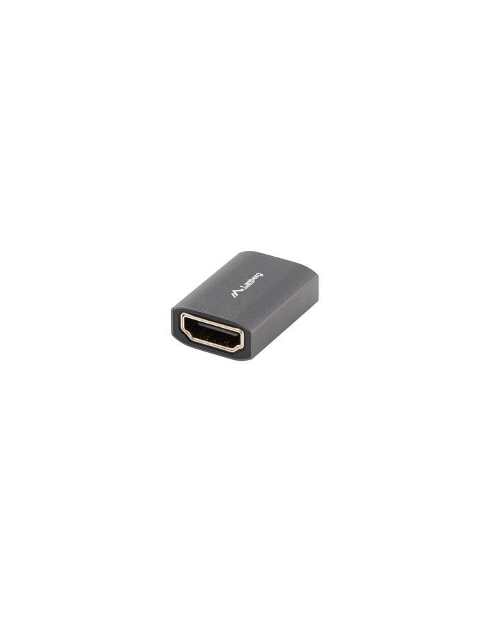 lanberg Adapter HDMI(F)-HDMI(F) 8K beczka srebrna aluminium główny