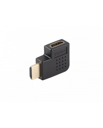 lanberg Adapter HDMI(M)-HDMI(F) 4K kątowy prawo czarny AD-HDMI-06