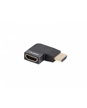 lanberg Adapter HDMI(M)-HDMI(F) 8K kątowy prawo aluminium srebrny       AD-HDMI-10