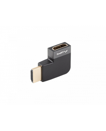 lanberg Adapter HDMI(M)-HDMI(F) 8K kątowy prawo aluminium srebrny       AD-HDMI-10