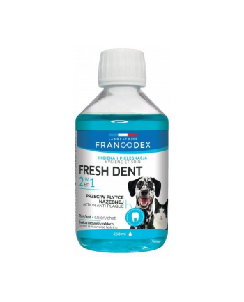 FRANCOD-EX Fresh dent - płyn do higieny jamy ustnej dla psów i kotów 250 ml