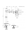 MACLEAN UCHWYT BIURKOWY DO MONITORA LCD 17-32'';, 9KG, VESA 75X75 ORAZ 100X100 PODWÓJNE RAMIĘ MC-753N - nr 3
