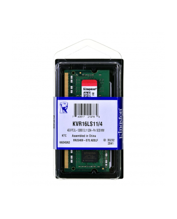 NB PAMIĘĆ 4GB PC12800 DDR3 SO KVR16LS11/4 KINGSTON