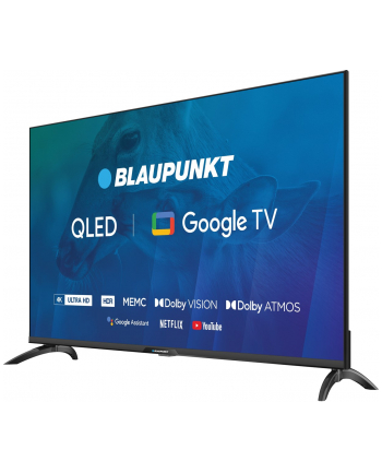TV 43''; Blaupunkt 43QBG7000S 4K Ultra HD QLED, GoogleTV, Dolby Atmos, WiFi 2,4-5GHz, BT, czarny