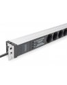 no name Listwa zasilająca PDU 19''; Rack, 6x unischuko, 20m, 1x wtyk unischuko, 16A, zab przepięciowe+filtr - nr 3