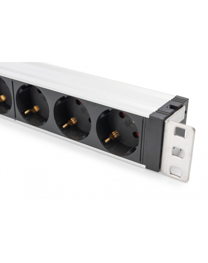no name Listwa zasilająca PDU 19''; Rack, 6x unischuko, 20m, 1x wtyk unischuko, 16A, zab przepięciowe+filtr główny