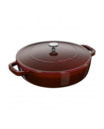 no name Głęboka patelnia do duszenia z pokrywką Staub - 28 cm, Grenadynowy nr 2