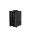 Szafa instalacyjna stojąca 19'' 22U 800x1000 czarna drzwi szklane LCD Lanberg (flat pack) V2 - nr 1