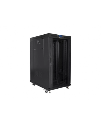 Szafa instalacyjna stojąca 19'' 22U 800x1000 czarna drzwi szklane LCD Lanberg (flat pack) V2 nr 2