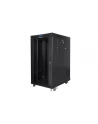 Szafa instalacyjna stojąca 19'' 22U 800x1000 czarna drzwi szklane LCD Lanberg (flat pack) V2 - nr 6