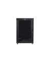 Szafa instalacyjna stojąca 19'' 22U 800x1000 czarna drzwi szklane LCD Lanberg (flat pack) V2 - nr 8