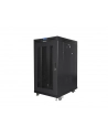 Szafa instalacyjna stojąca 19'' 22U 800x1000 czarna drzwi Perforowane LCD Lanberg (flat pack) V2 - nr 1