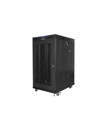 Szafa instalacyjna stojąca 19'' 22U 800x1000 czarna drzwi Perforowane LCD Lanberg (flat pack) V2 nr 1
