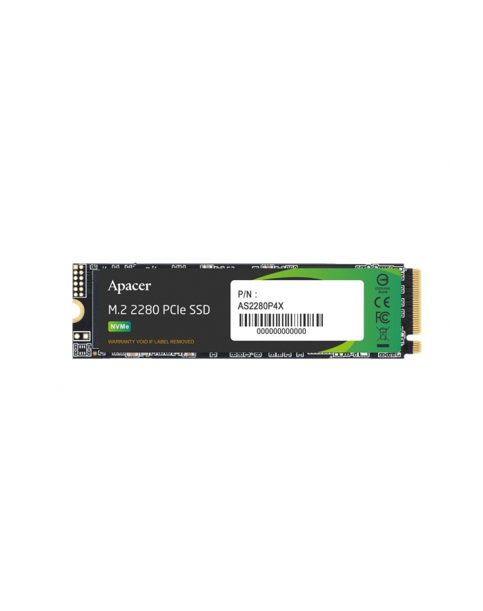 Dysk SSD Apacer AS2280P4X 256GB M.2 PCIe NVMe Gen3 x4 2280 (2100/1300 MB/s) 3D NAND główny