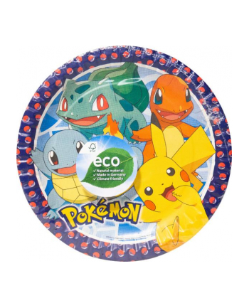 amscan Talerze Pokemon owalne papier 23cm 8szt 9904820-66