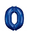 amscan Balon foliowy duża cyfra 0 niebieski 70x86cm 9907274 - nr 1