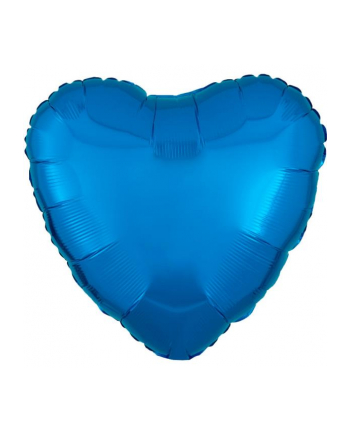 amscan Balon foliowy metalik niebieski serce 43cm 9914069