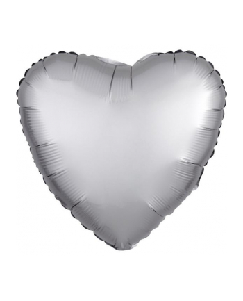 amscan Balon foliowy Lustre srebrny serce 43cm 9914126