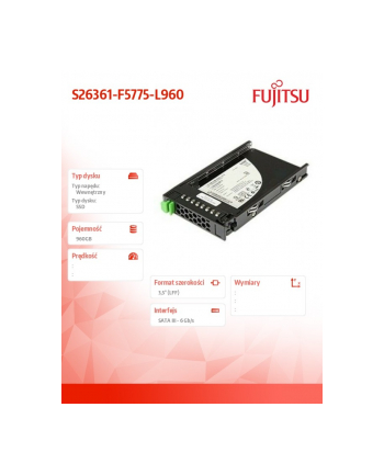 fujitsu Dysk serwerowy SSD SATA 960GB 3.5' Mixe S26361-F5775-L960