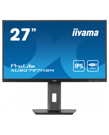 iiyama Monitor 27 cali XUB2797HSN-B1 IPS,FHD,USB-C Dock,HAS