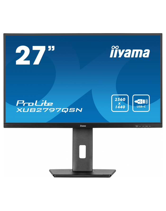 iiyama Monitor 27 cali XUB2797QSN-B1 IPS,QHD,USB-c Dock,HDMI główny