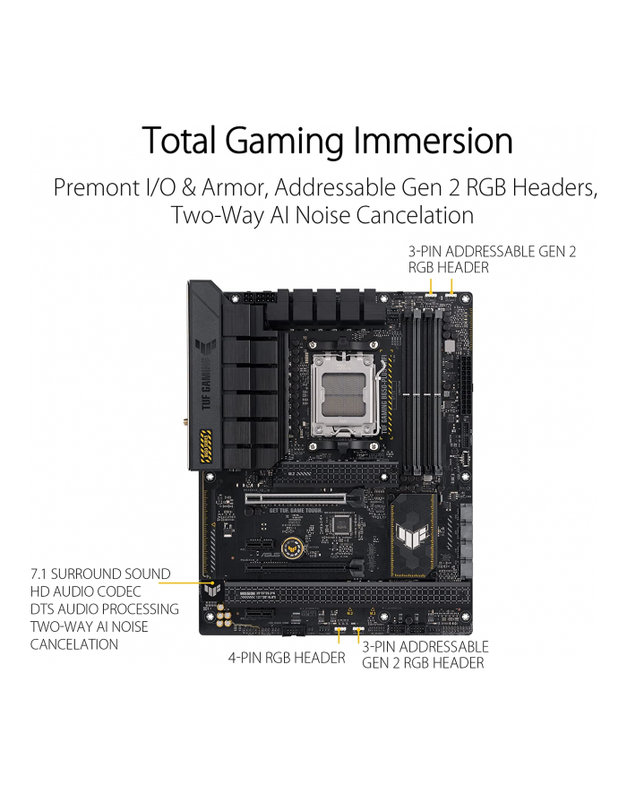 asus Płyta główna TUF GAMING B650-PLUS WIFI AM5 4DDR5 ATX główny