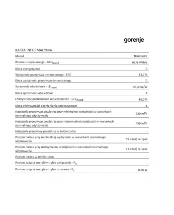 gorenje Okap teleskopowy TH64E4BG nr 1