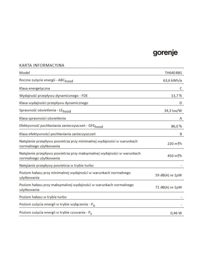 gorenje Okap teleskopowy TH64E4BG główny
