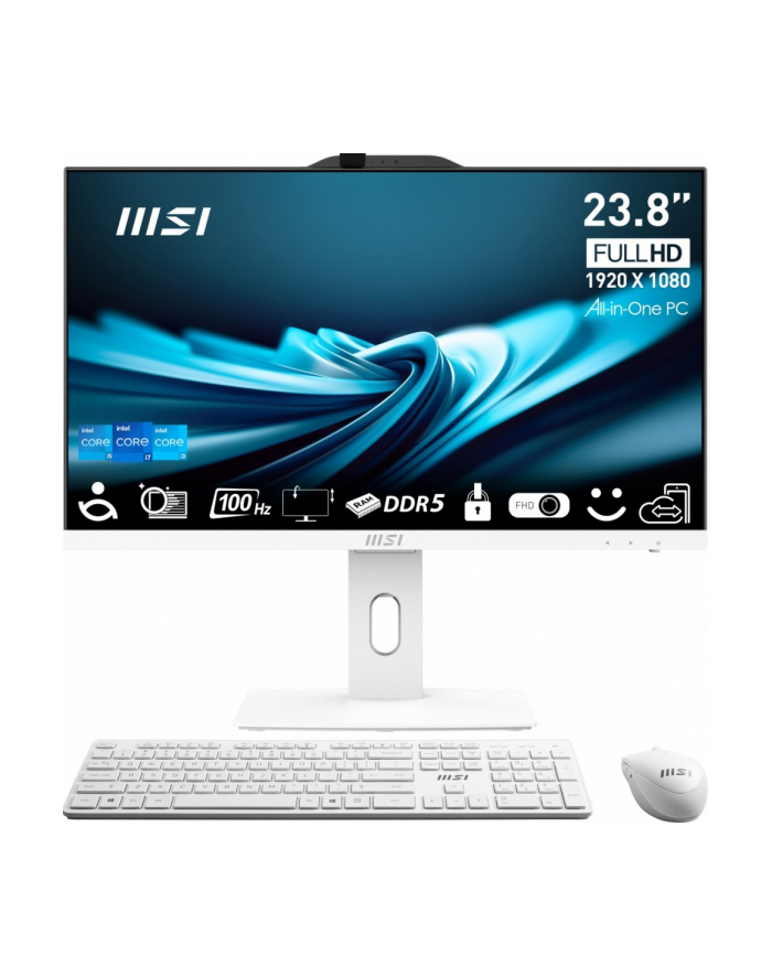 MSI PRO AP242P 14M-691(wersja europejska) Intel Core i5-14400 23.8inch FHD 2x8GB DDR5 512GB PCIe NVMe Wi-Fi 6E+BT W11P główny