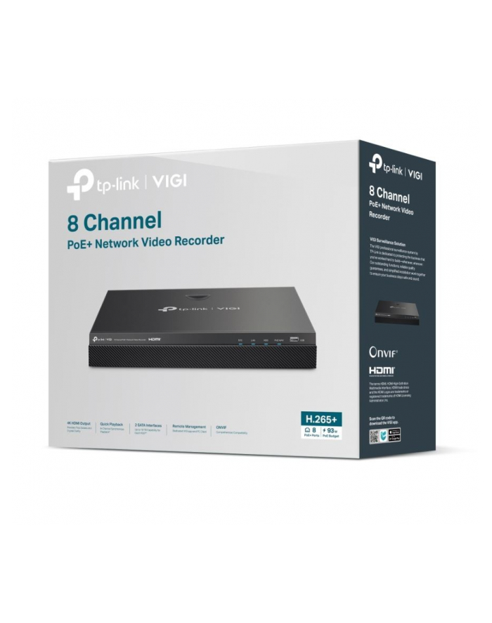 tp-link Rejestrator wideo VIGI NVR2008H-8MP 8 Channel PoE+ główny