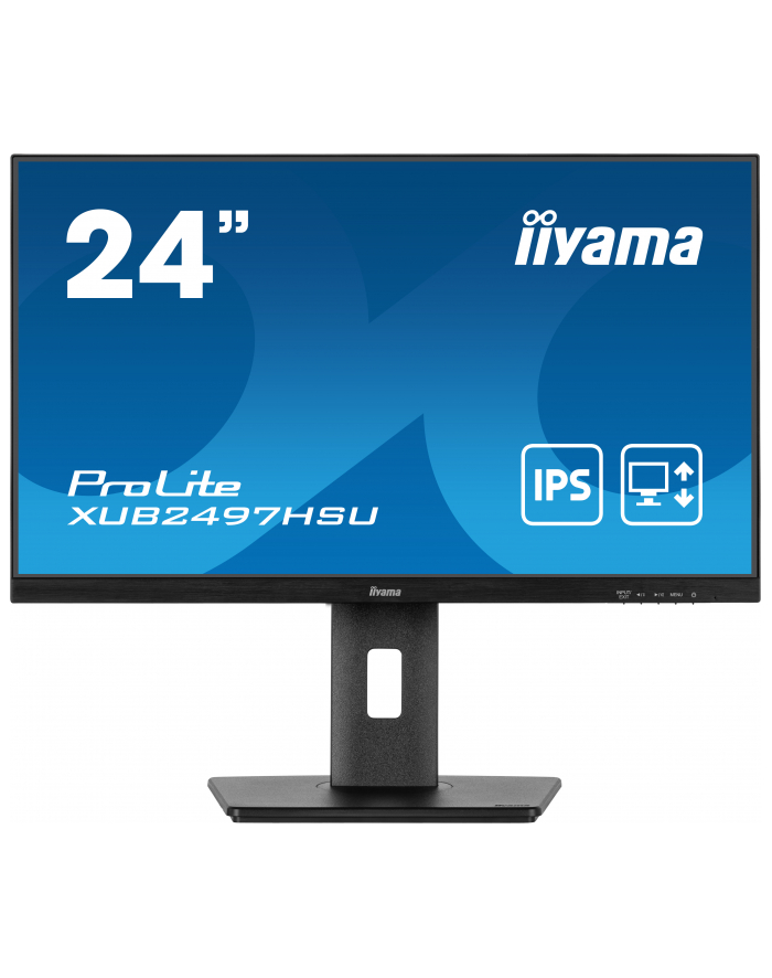 iiyama Monitor 24 cale XUB2497HSU-B1 IPS.HDMI.DP.2x2W.2xUSB(2.0).HAS(150mm). 250cd.1ms.100Hz główny