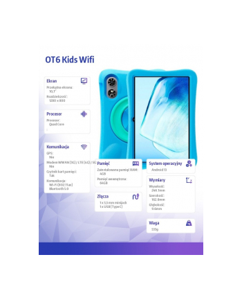 oukitel Tablet OT6 Kids WiFi 4/64GB Niebieski