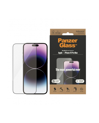 PanzerGlass Screen Pczerwonyector Ultra-Wide Fit, pczerwonyective film (transparent, iPhone 14 Pro Max)