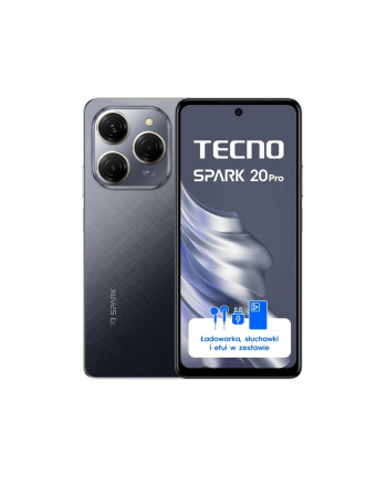 tecno Smartfon SPARK 20 PRO KJ6 256+8 Moonlit Black